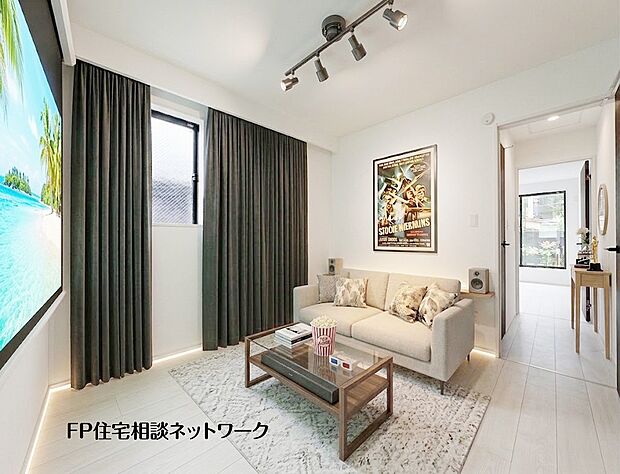 本画像の家具、家電等はCGで販売価格に含まれません。照明、カーテン設置、TV壁掛工事は有償です。