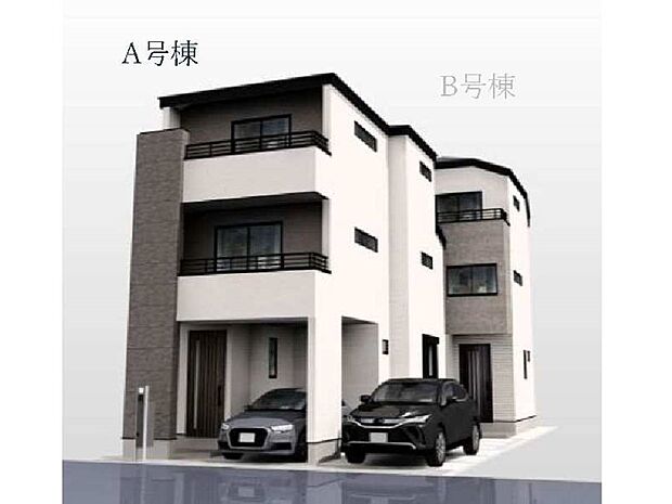 【外観】完成予想イメージ：駅まで徒歩10分、毎日の通勤通学も便利。南道路で日差したっぷりの明るい住まいは、子育て世代にうれしい閑静な住宅街に。