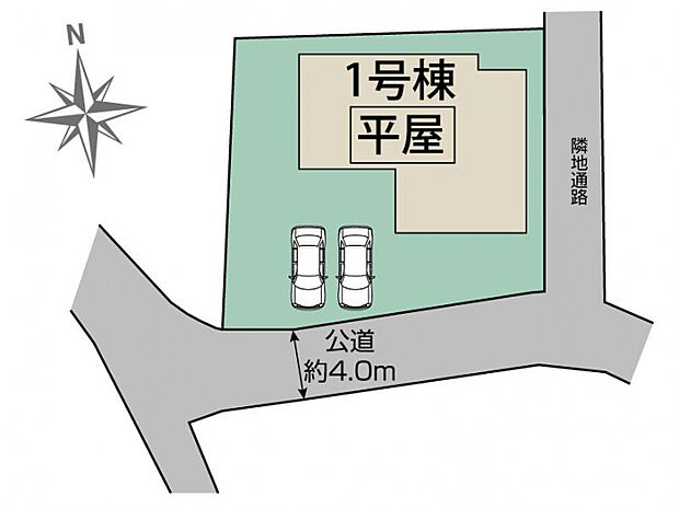 宗像市東郷1棟 区画図
