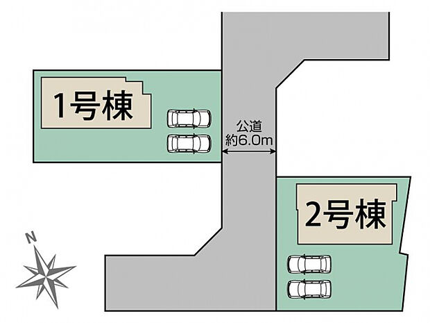 朝倉市堤2棟 区画図