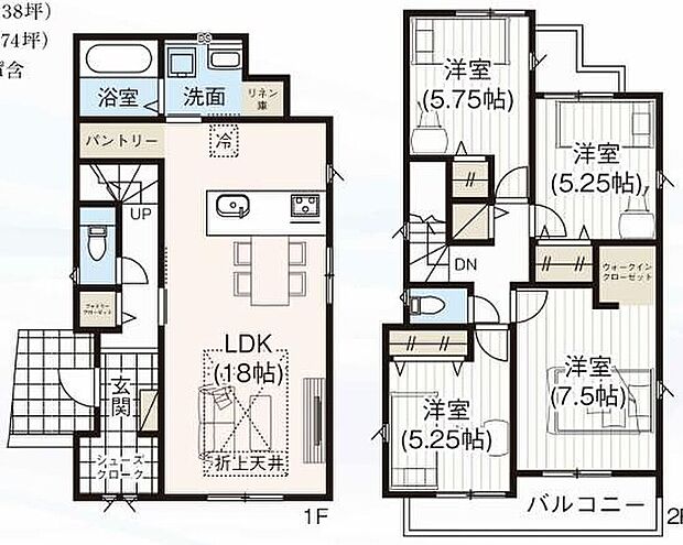 (1号棟)、価格4190万円、4LDK、土地面積150.03m2、建物面積104.95m2 