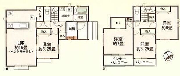 (A号棟)、価格2490万円、4LDK、土地面積182.1m2、建物面積102.88m2