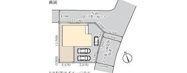 【全体区画図】カースペースは2~3台分ご用意しております
