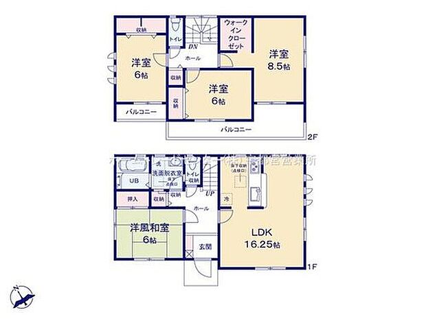 【4LDK】ご家族が集うLDKは広々16.25帖!
ウォークインクローゼット完備!