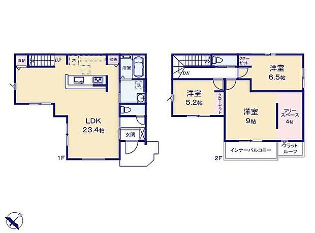 (1号棟)、価格3780万円、3LDK、土地面積113.42m2、建物面積105.16m2