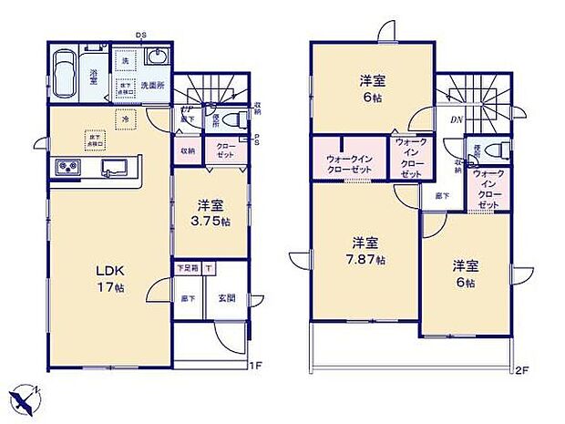 (1号棟)、価格3999万円、4LDK、土地面積152.12m2、建物面積98.95m2