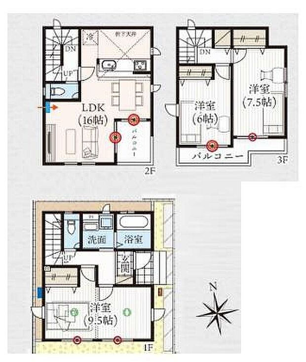 (1号棟)、価格2699万円、3LDK、土地面積74.27m2、建物面積98.12m2