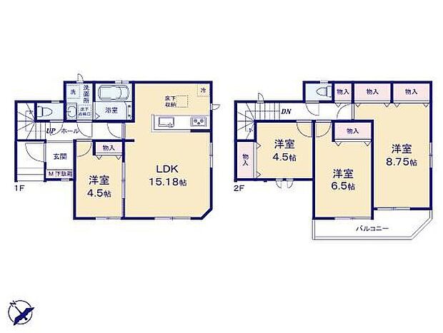 (A号棟)、価格4690万円、4LDK、土地面積102.91m2、建物面積95.54m2