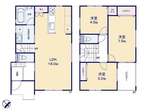 価格2980万円、3LDK、土地面積108.81m2、建物面積83.62m2