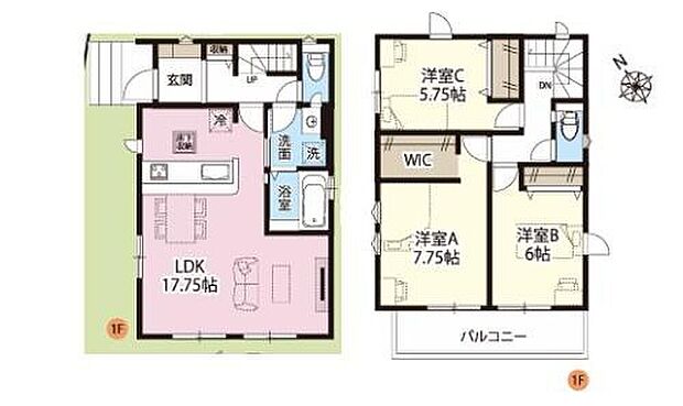 (1号棟)、価格2999万円、3LDK、土地面積101.25m2、建物面積90.89m2

