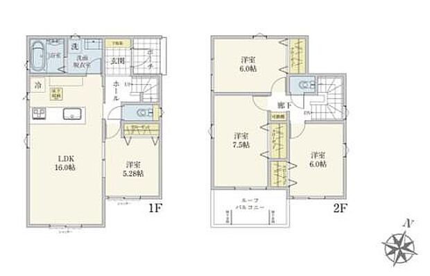 (3号棟)、価格3499万円、4LDK、土地面積135.51m2、建物面積96.05m2