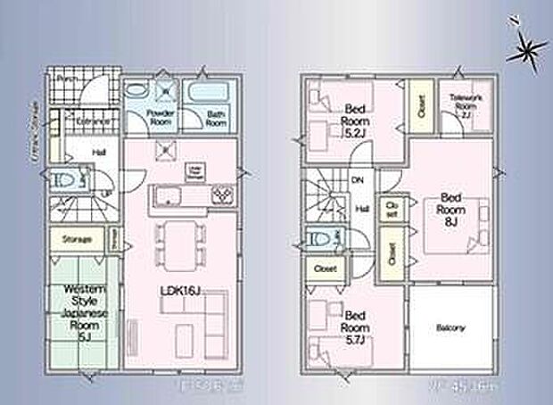 (1号棟)、価格2880万円、4LDK、土地面積115.28m2、建物面積95.98m2