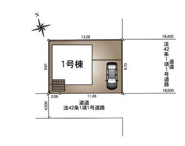 ◆東18.4ｍ道路、南4.5ｍ道路に面した明るい角地
◆幸手駅まで徒歩23分◆さくら小学校まで徒歩14分◆幸手中学校まで徒歩15分
◆周辺には商業施設も多数♪お買い物も便利な閑静な住宅街です