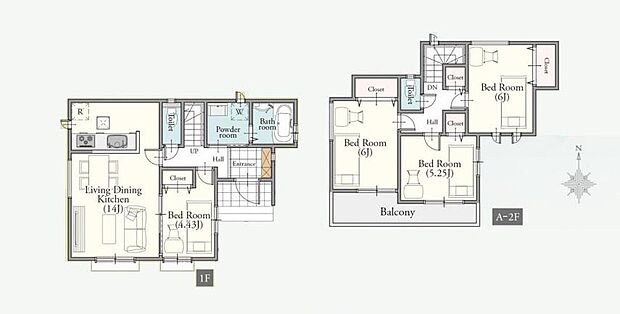 (A号棟)、価格3190万円、4LDK、土地面積109.22m2、建物面積87.15m2
