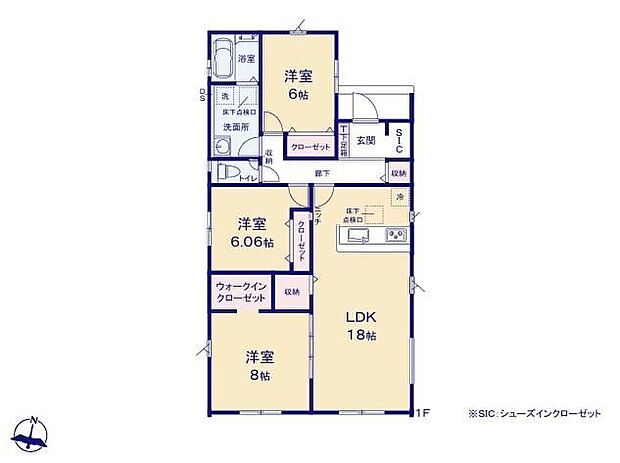 (2号棟)、価格4380万円、3LDK、土地面積262.13m2、建物面積90.67m2
