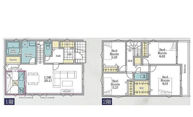 (1号棟)、価格4399万円、4LDK、土地面積116.52m2、建物面積112.2m2