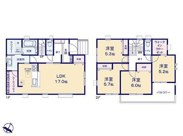(1号棟)、価格3180万円、4LDK、土地面積100.73m2、建物面積104.89m2