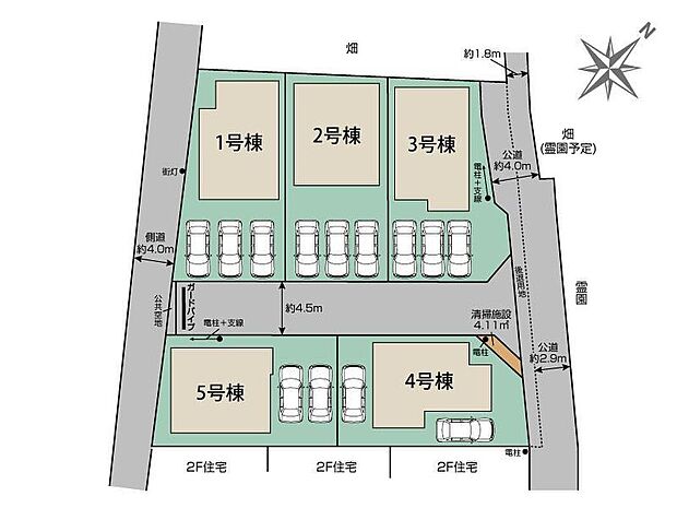 【全体区画図】◆見沼代親水公園駅まで徒歩14~16分
◆全棟敷地面積40坪以上◆カースペース並列2台または3台
◆両新田小学校まで徒歩11分
◆周辺は買い物施設も多く利便性◎