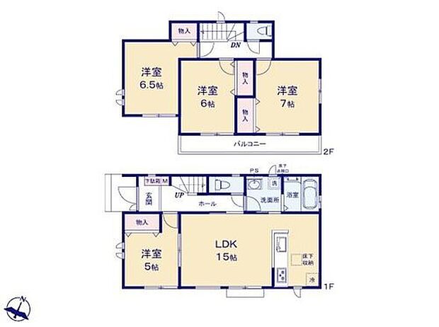 【4LDK】◆日当たり良好！全室南向き
◆お料理しながらリビングが見渡せる対面キッチン
◆家事動線がスムーズ♪２方向から出入り可能な洗面所
◆お部屋すっきり全室収納付き
◆お洗濯物もたくさん干せるワイドバルコニー