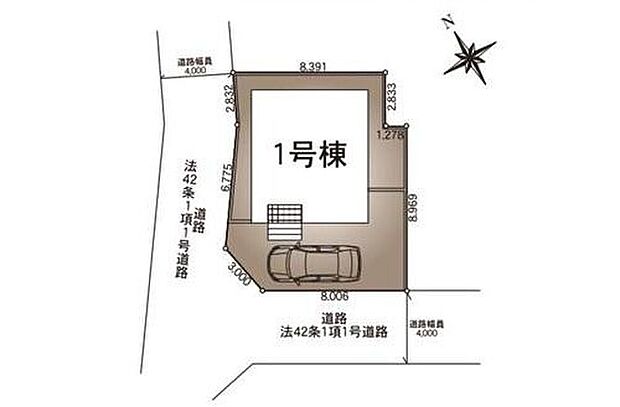 【全体区画図】◆南桜井駅まで徒歩17分
◆南西面道路の角地◆カースペース1台分
◆日当たり良好◆閑静な住宅街