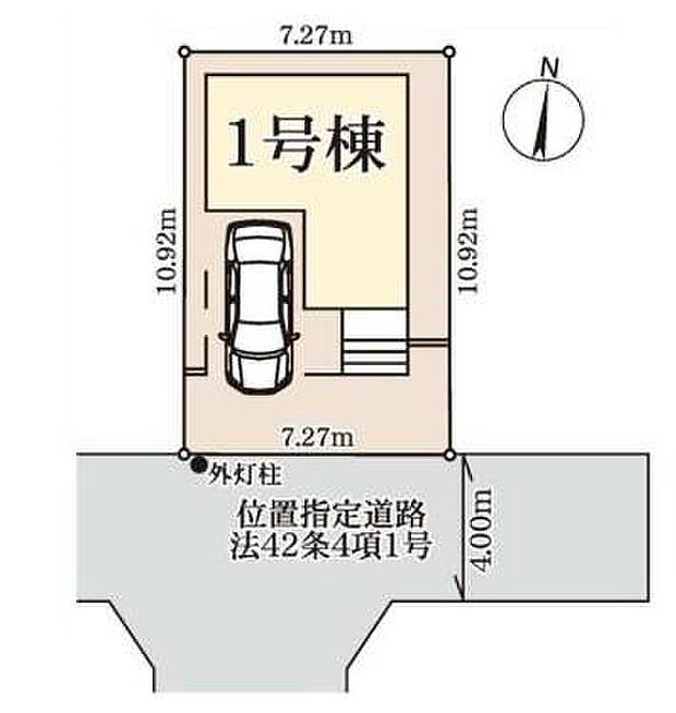 【全体区画図】◆大袋駅まで徒歩6分◆大袋東小学校まで徒歩7分
◆南面道路につき日当たり良好
◆雨の日のお出かけも安心♪ビルトインガレージ
◆閑静な住宅街◆お買い物便利♪