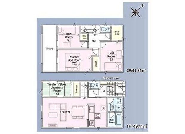 【4LDK】◆リビングが見渡せる対面キッチン
◆リビングに和室が隣接した使い勝手の良い間取り
◆家事動線がスムーズ♪まとまった水回り設計