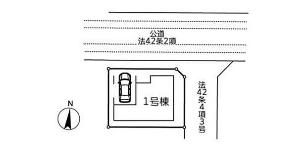 【全体区画図】◆一ノ割駅まで徒歩14分◆開放感ある角地
◆雨の日のお買い物も安心♪ビルトイン車庫
◆周辺は買い物施設も多く利便性◎