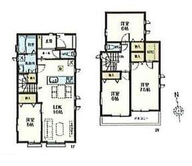 【4LDK】◆リビングが見渡せる対面キッチン
◆動きやすいまとまった水回り設計
◆リビングイン階段でご家族のご帰宅も確認できます
◆お部屋すっきり全室収納付き♪WICもあります
◆朝陽が差し込む東南角地
