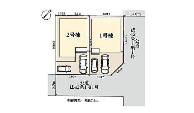 【区画図】◆大沢北小学校まで徒歩5分
◆北越谷駅・せんげん台駅までバスが利用できます
◆前面は南東5m道路で日当たり良好♪
◆並列2台駐車できます