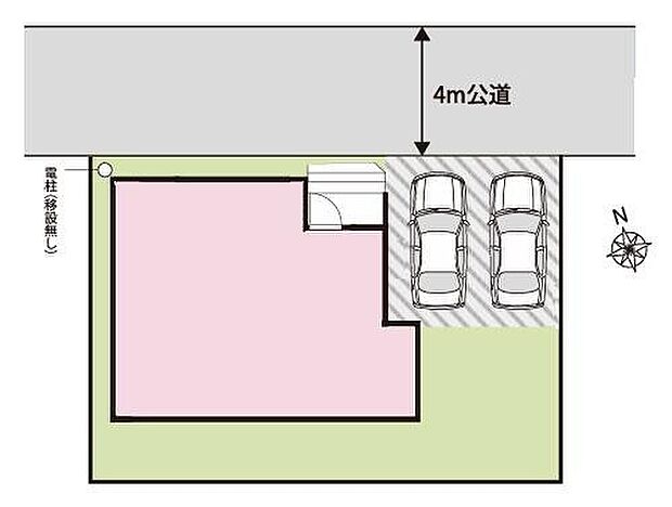 【全体区画図】◆大袋駅まで徒歩14分
◆敷地は140m2↑とゆとりある広さ
◆カースペース並列2台♪