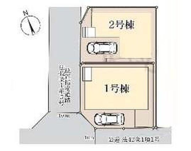 【全体区画図】◆春日部駅まで徒歩15分
◆ララガーデン春日部まで徒歩12分など周辺に商業施設多数♪お買い物も便利な立地
◆敷地内にカースペース1台つき(2号棟はビルトインガレージ)