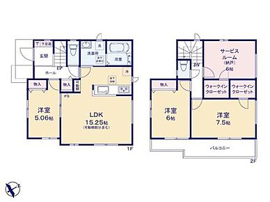 ◆家事動線がスムーズ♪まとまった水回り設計
◆お部屋すっきり全室収納付き♪納戸やＷＩＣ付きで収納豊富
◆24時間換気システム、複層ガラスなど設備も充実 
