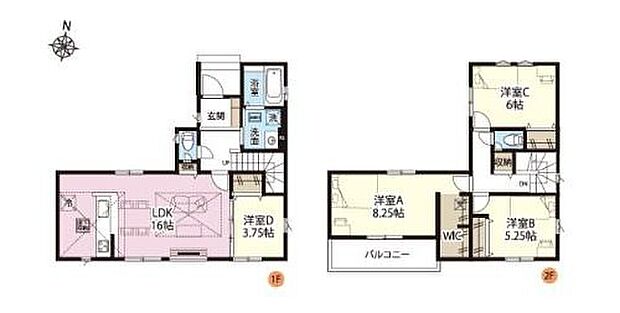【4LDK】◆広くて明るいリビング♪
◆お部屋すっきり全室収納付き♪主寝室にはＷＩＣもあります
