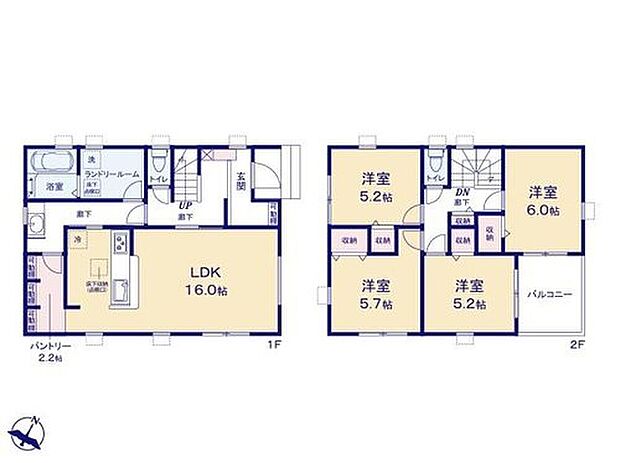 【4LDK】◆リビングが見渡せる対面キッチン
◆玄関ホール、リビング、キッチンをクルリと回れる動きやすい回遊動線♪
◆全室収納付き
◆たっぷり収納♪キッチンにパントリー付き
◆広くて明るいルーフバルコニー