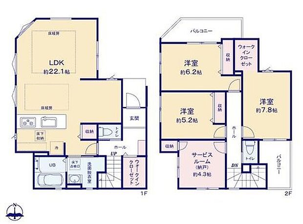 【3LDK+S】◆リビングが見渡せる対面キッチン♪便利な食洗機標準装備
◆家事動線がスムーズ♪まとまった水回り設計
◆収納豊富な間取りでお部屋を広くお使いいただけます