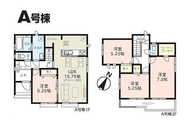 【4LDK】◆広くて明るい15.7帖のＬＤＫ♪
◆キッチンにパントリー、主寝室にＷＩＣなど収納豊富な間取り
◆リビングが見渡せる対面キッチン♪
◆お部屋すっきり全室収納付き
◆明るい南向きのバルコニー