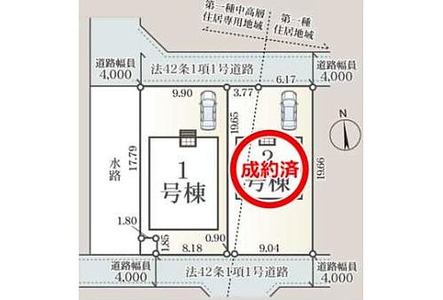 【区画図】◆敷地広々58坪以上！幸手駅まで徒歩17分の閑静な住宅街
◆長倉小学校まで徒歩8分◆西中学校まで徒歩11分
◆開放感のある二方道路♪日当たり・風通しも良好です