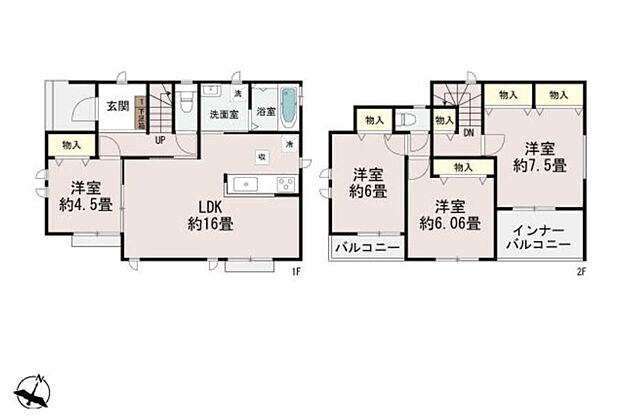 (B号棟)、価格2690万円、4LDK、土地面積185.41m2、建物面積103.51m2