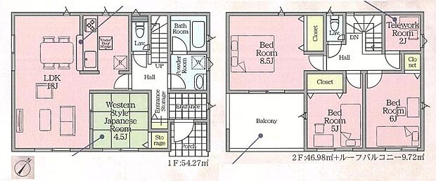 (１号棟)、価格2180万円、4LDK、土地面積201.69m2、建物面積101.25m2