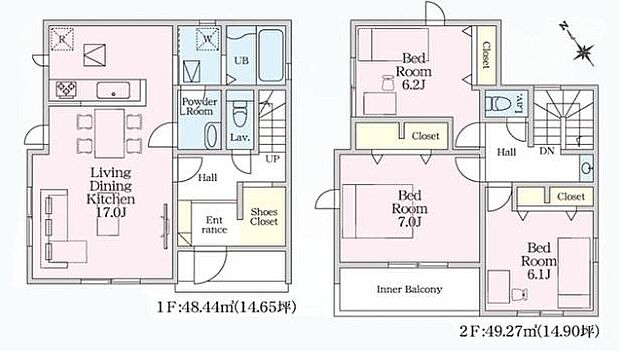 (1号棟)、価格2680万円、3LDK、土地面積165.31m2、建物面積97.71m2