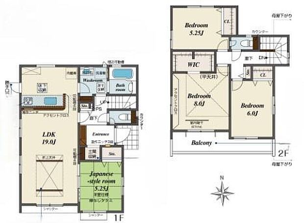(1号棟)、価格2790万円、4LDK、土地面積260.36m2、建物面積107.02m2