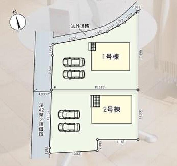 カースペースは車種により3台分!空いたスペースは駐輪場としてもお使いいただけます!
