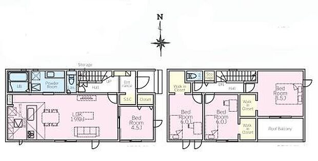 (1号棟)、価格2580万円、4LDK、土地面積215.34m2、建物面積110.13m2