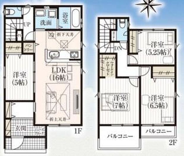 (1号棟)、価格2950万円、4LDK、土地面積201.58m2、建物面積104.74m2