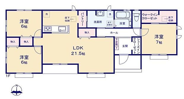 (A号棟)、価格3490万円、3LDK、土地面積269.76m2、建物面積102.27m2