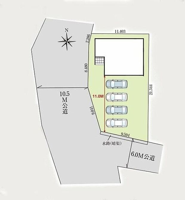 敷地はゆとりの69坪超！並列4台分の車をゆったりと駐車できる広大なカースペースがあり、ご家族用や来客時にも大変便利です♪ 中央小学校徒歩8分◎買い物や飲食店も身近に揃う、利便性と落ち着いた住環境が魅力