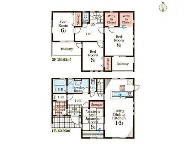 【4LDK】◇リビング隣には便利な和室付き♪
◇8帖の主寝室にはウォークインクローゼットが2カ所完備♪
◇玄関周りもスッキリ片付くシューズクローゼット付き♪