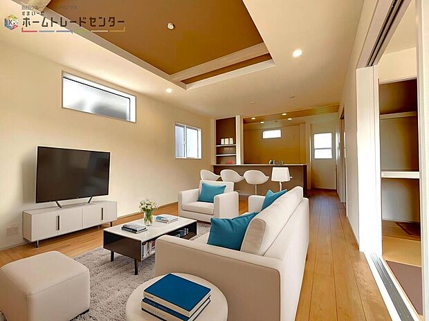 【リビング】※配置されている家具、家電、小物はCGによるイメージ画像ですので現況とは異なります