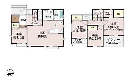 南向きの明るく開放的なLDK♪
シューズインクロークやWICがあるので荷物が増えてもすっきり収納できます！ 