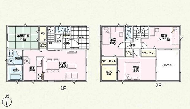【4LDK】足を伸ばして寛げる洋風和室は広々6帖☆
キッチンから目が届くので、小さなお子様の遊び場やお昼寝が場所にも最適です♪
主寝室はWIC付のゆったり8帖！